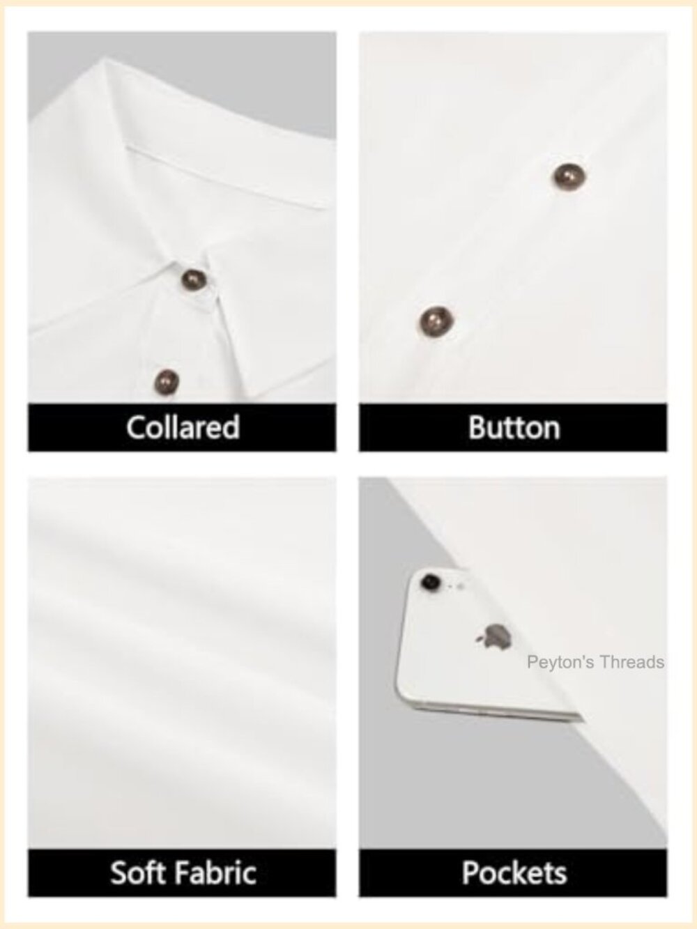 Oversized Button Mini Dress Short Sleeve Collared V Neck Summer Flow - Picture 6 of 7